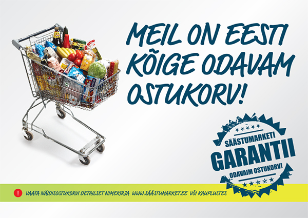 Säästumarketis on Eesti kõige soodsam ostukorv