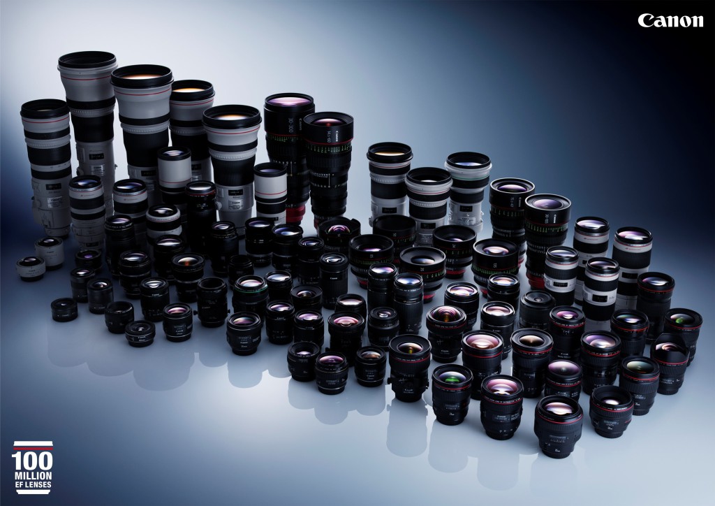 Canon tähistab 100 miljoni vahetatava objektiivi tootmist