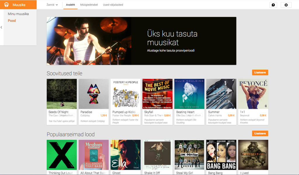 Google Play Music nüüd ka Eestis!