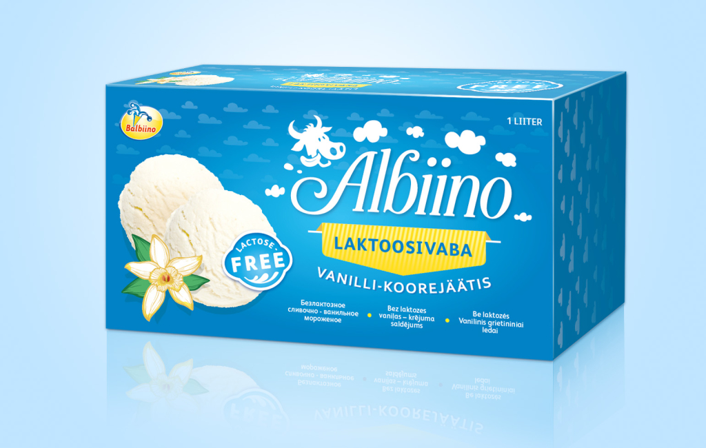 AS Balbiino tõi turule liitrise laktoosivaba koorejäätise Albiino