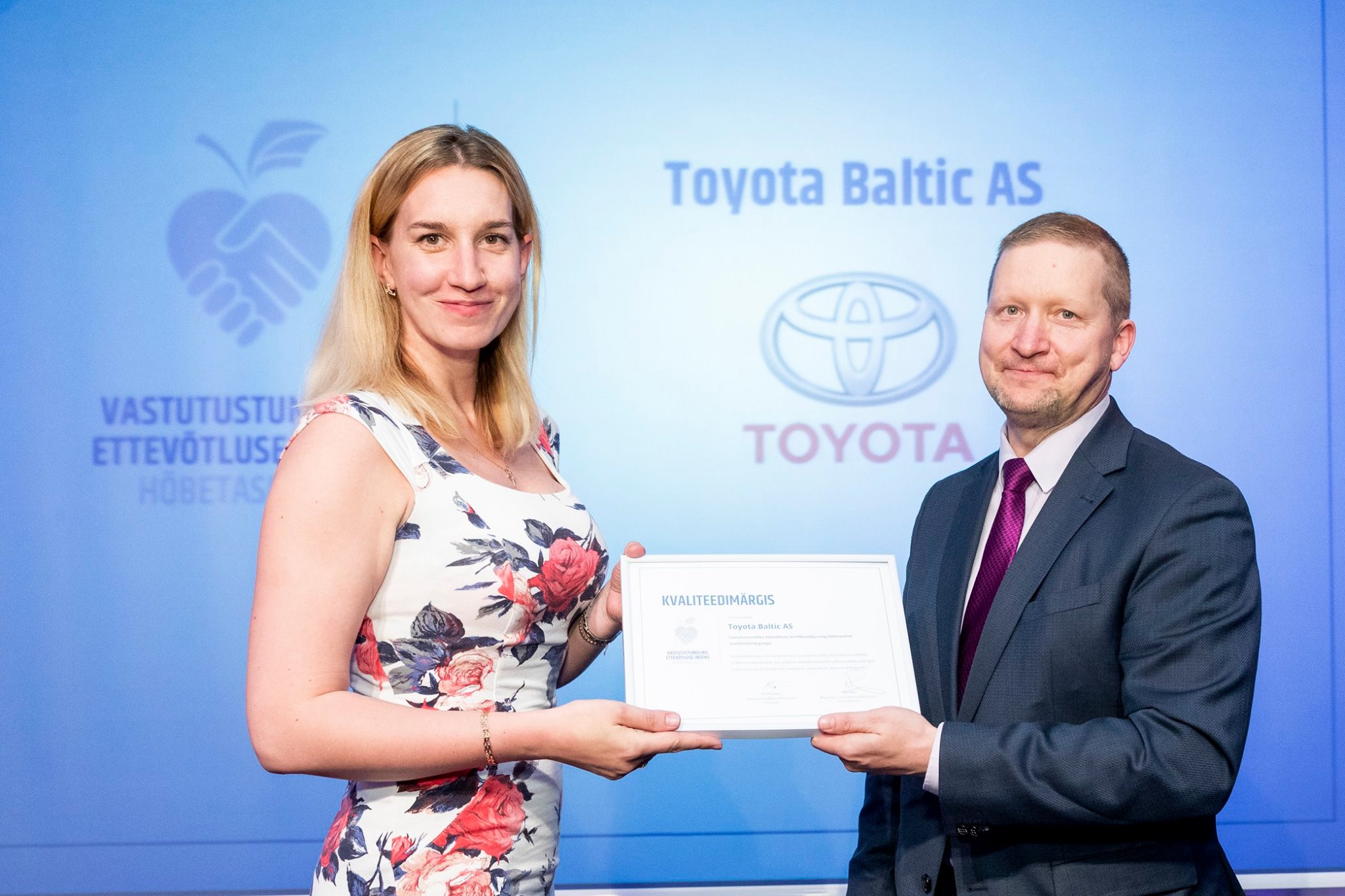 Eesti vastutustundliku autoettevõtte tiitli sai Toyota